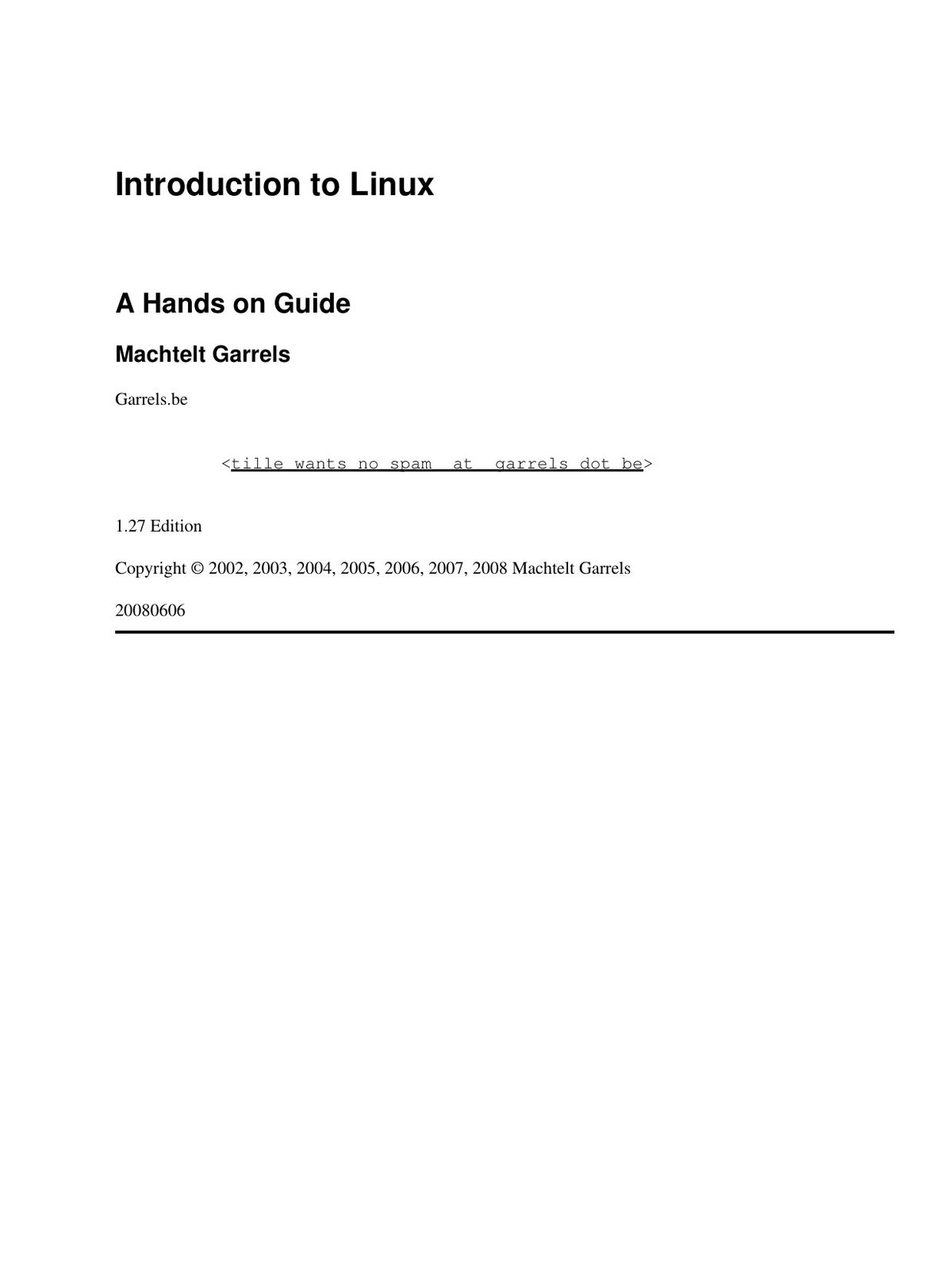 Introduction to Linux — A Hands-on Guide